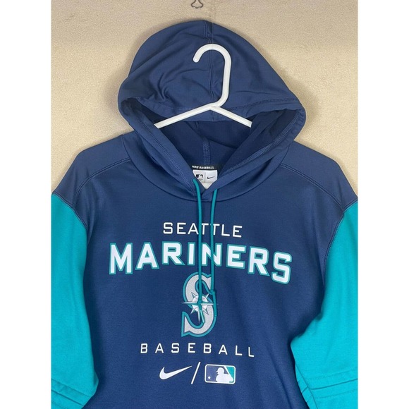 Nike Baseball Hoodie‎ Adult Extra Large Blue Seattle Marines Therma Fit Mens - Picture 2 of 13